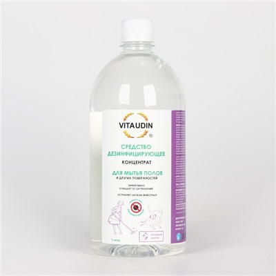Дезинфицирующее средство VITA UDIN для мытья полов "Полевые цветы", против запахов животных, 1 л